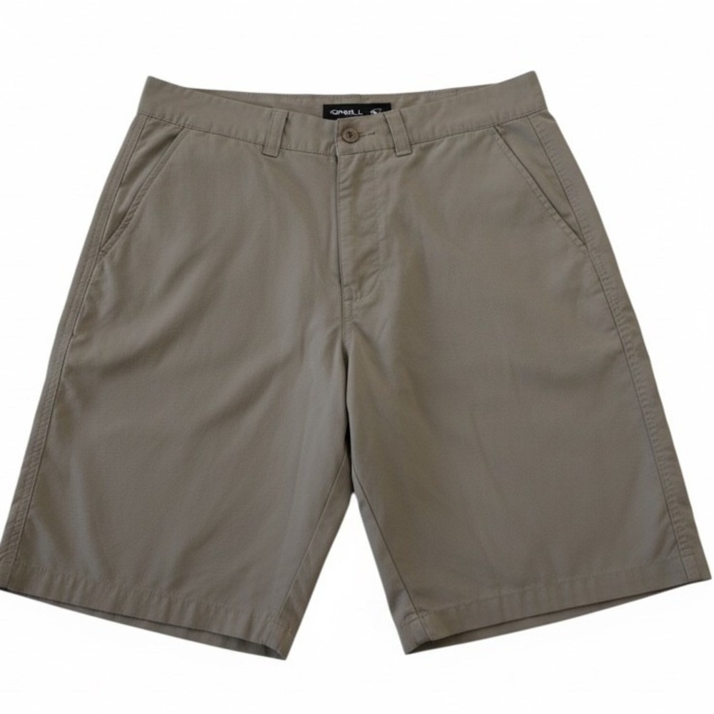 ONeill Hybrid Shorts Mens 32 Khaki Tan Chino Walk Shorts‎ Casual Summer Beach